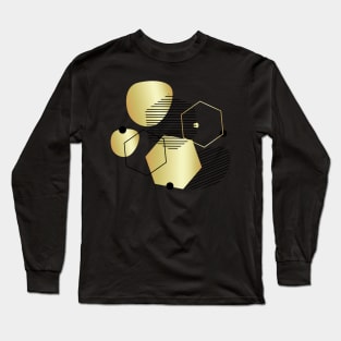 Golden Pentagons Long Sleeve T-Shirt